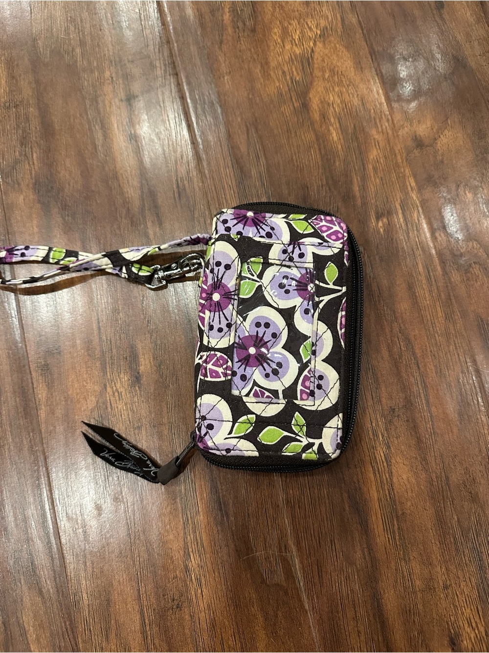 Vera Bradley Purple & Green Floral Wristlet